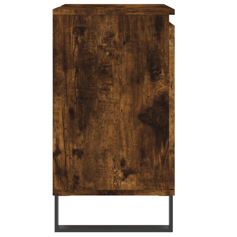 Badkamerkast 58x33x60 cm bewerkt hout gerookt eikenkleurig MeubelReus