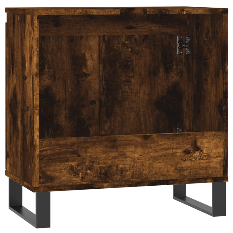 Badkamerkast 58x33x60 cm bewerkt hout gerookt eikenkleurig MeubelReus