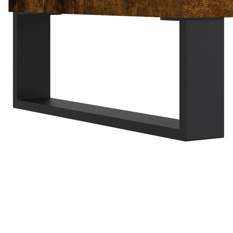 Badkamerkast 58x33x60 cm bewerkt hout gerookt eikenkleurig MeubelReus