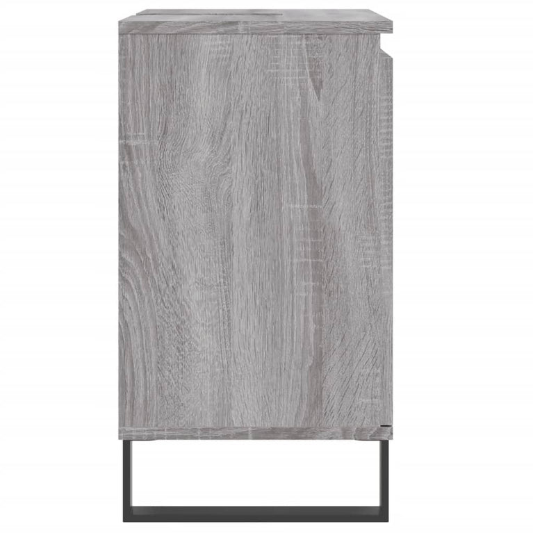Badkamerkast 58x33x60 cm bewerkt hout grijs sonoma eikenkleurig MeubelReus