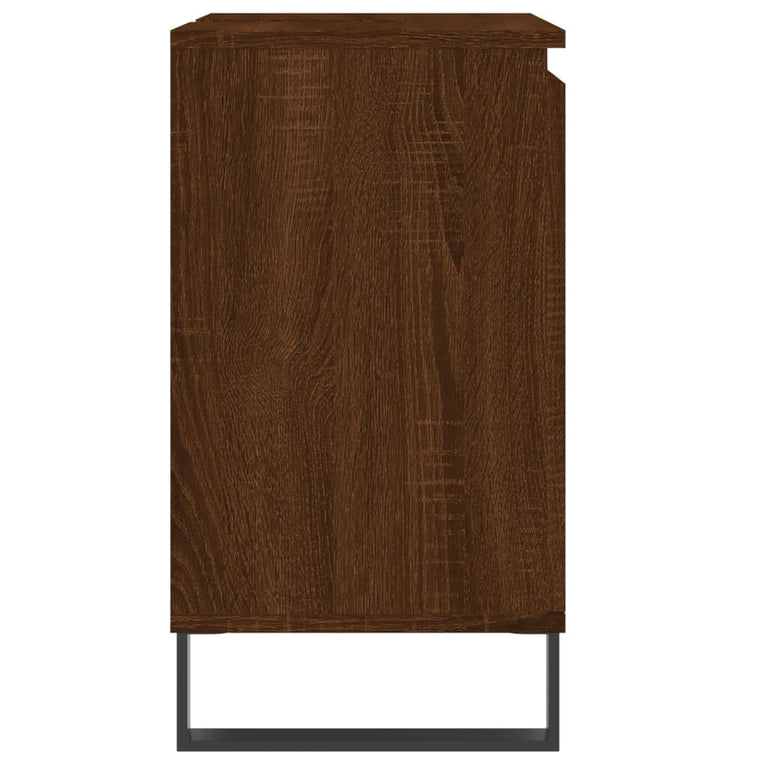Badkamerkast 58x33x60 cm bewerkt hout bruin eikenkleur MeubelReus