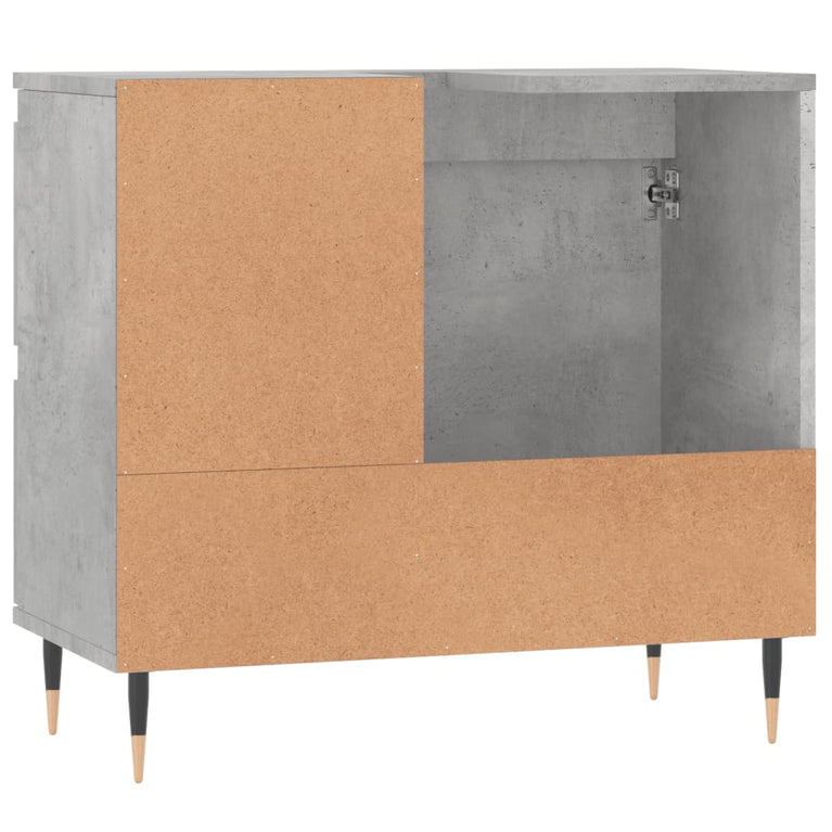Badkamerkast 65x33x60 cm bewerkt hout betongrijs MeubelReus