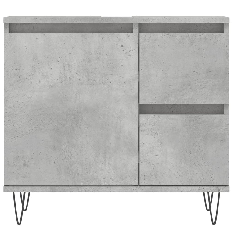 Badkamerkast 65x33x60 cm bewerkt hout betongrijs MeubelReus