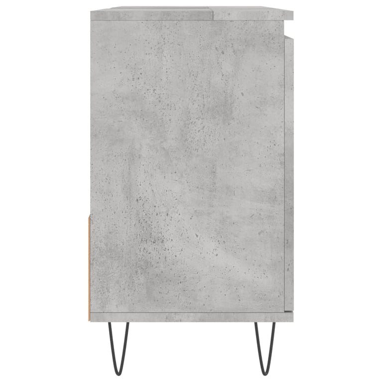 Badkamerkast 65x33x60 cm bewerkt hout betongrijs MeubelReus