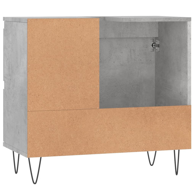 Badkamerkast 65x33x60 cm bewerkt hout betongrijs MeubelReus
