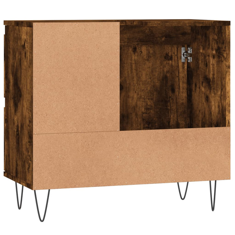 Badkamerkast 65x33x60 cm bewerkt hout gerookt eikenkleurig MeubelReus