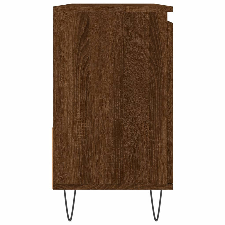 Badkamerkast 65x33x60 cm bewerkt hout bruin eikenkleur MeubelReus