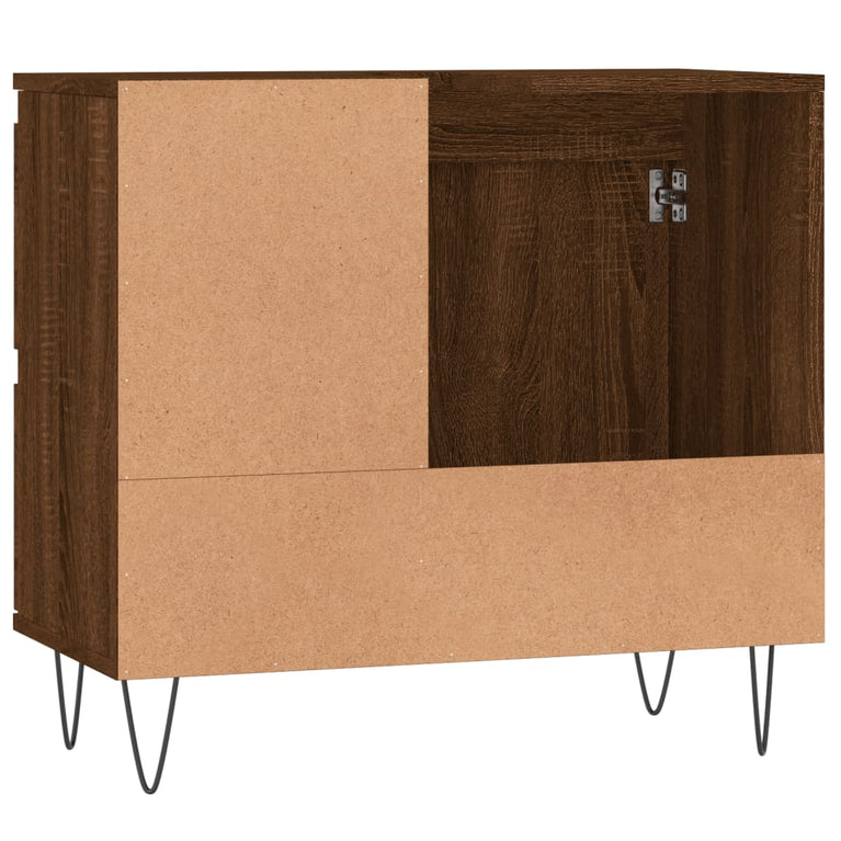 Badkamerkast 65x33x60 cm bewerkt hout bruin eikenkleur MeubelReus