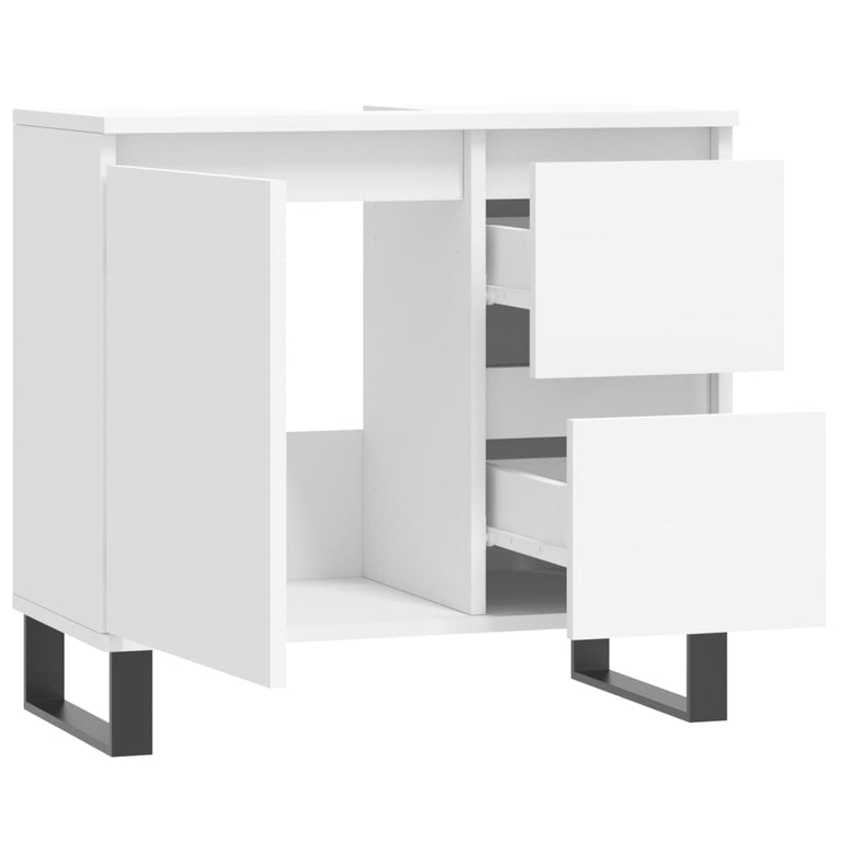 Badkamerkast 65x33x60 cm bewerkt hout wit MeubelReus