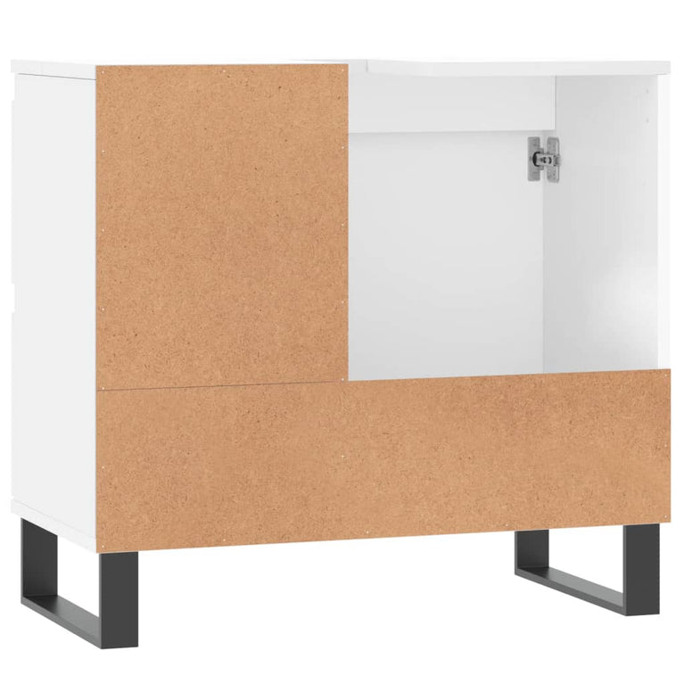 Badkamerkast 65x33x60 cm bewerkt hout wit MeubelReus