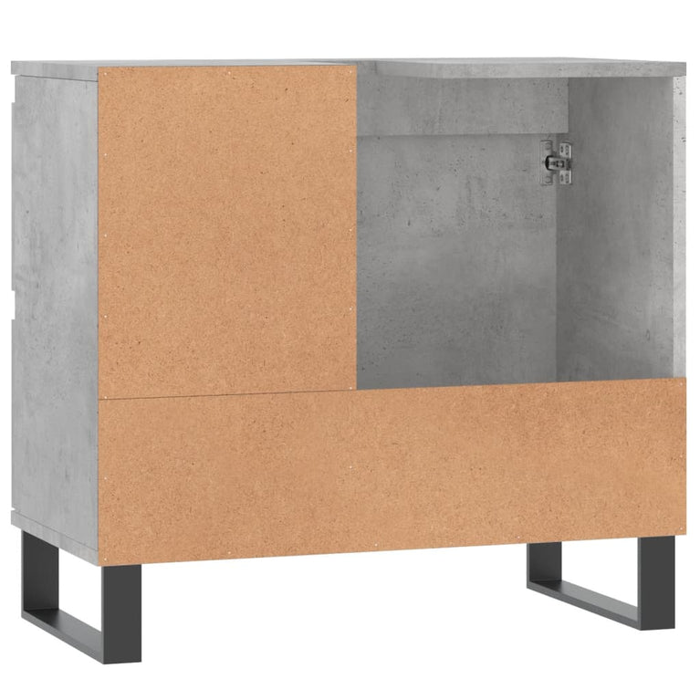 Badkamerkast 65x33x60 cm bewerkt hout betongrijs MeubelReus