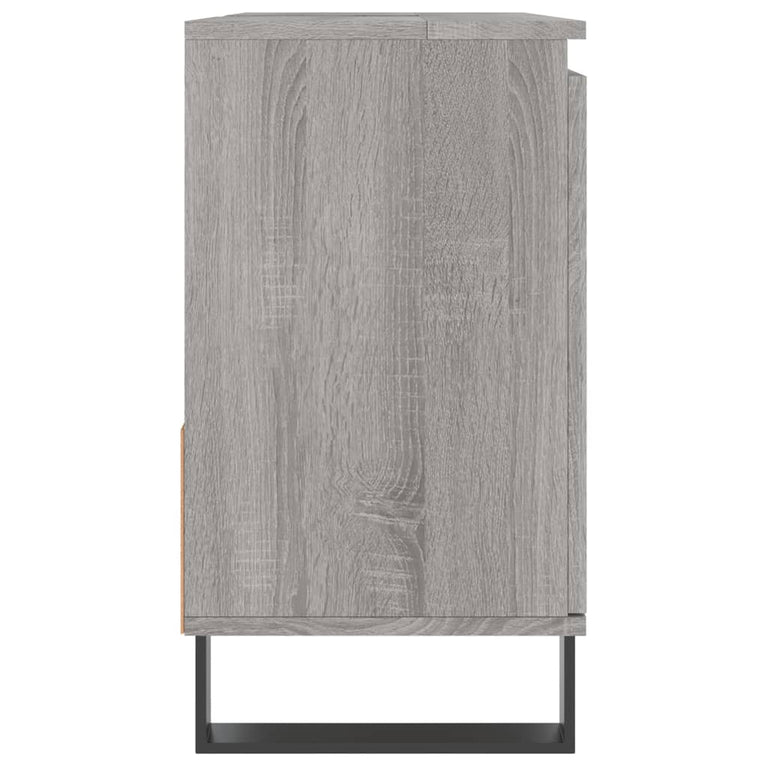 Badkamerkast 65x33x60 cm bewerkt hout grijs sonoma eikenkleurig MeubelReus