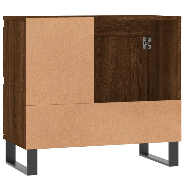 Badkamerkast 65x33x60 cm bewerkt hout bruin eikenkleur MeubelReus