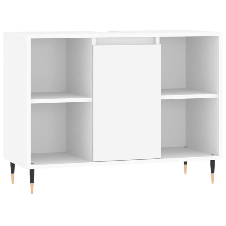 Badkamerkast 80x33x60 cm bewerkt hout wit MeubelReus