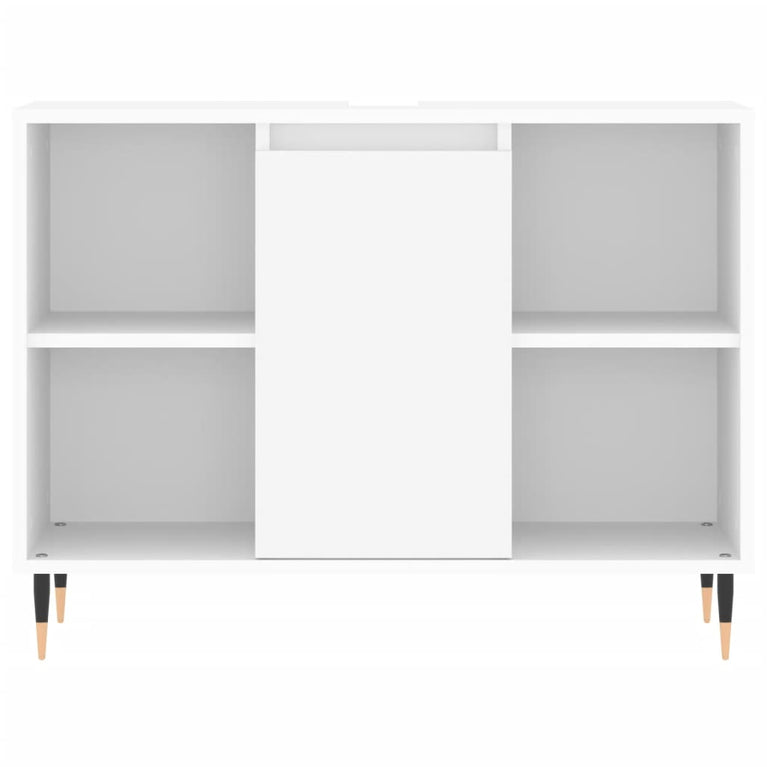 Badkamerkast 80x33x60 cm bewerkt hout wit MeubelReus