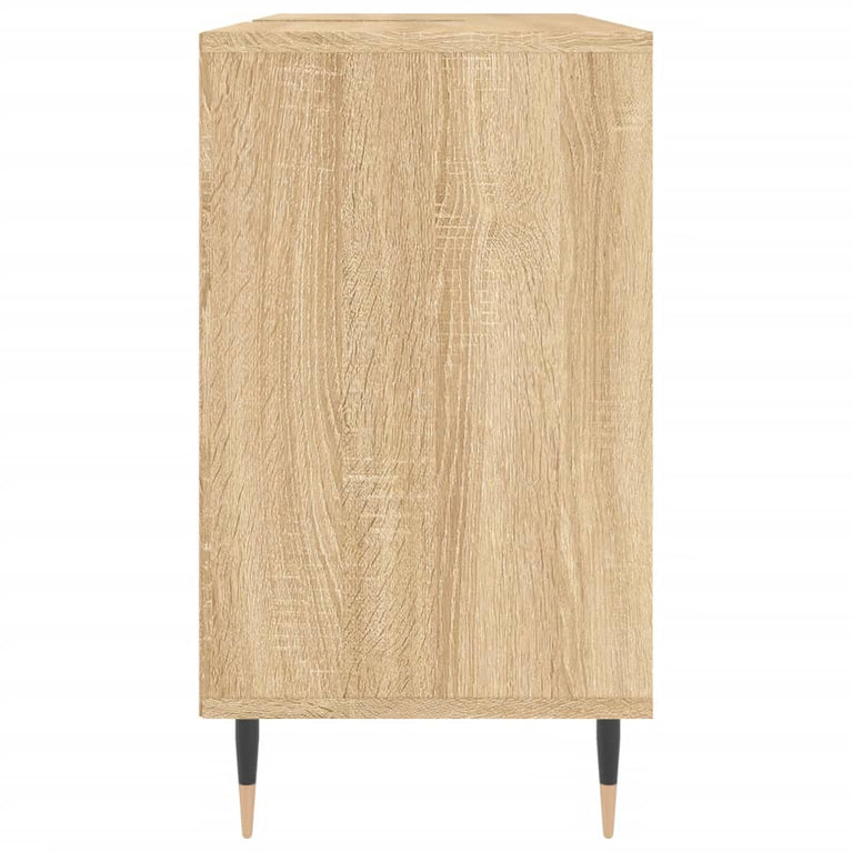 Badkamerkast 80x33x60 cm bewerkt hout sonoma eikenkleurig MeubelReus