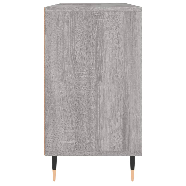 Badkamerkast 80x33x60 cm bewerkt hout grijs sonoma eikenkleurig MeubelReus