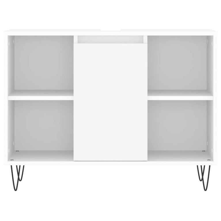 Badkamerkast 80x33x60 cm bewerkt hout wit MeubelReus