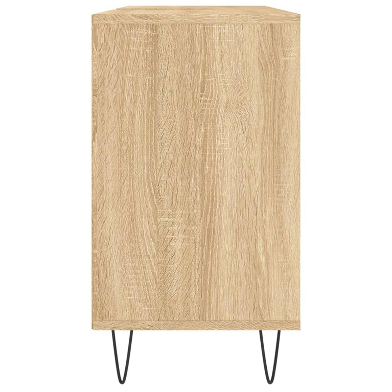 Badkamerkast 80x33x60 cm bewerkt hout sonoma eikenkleurig MeubelReus