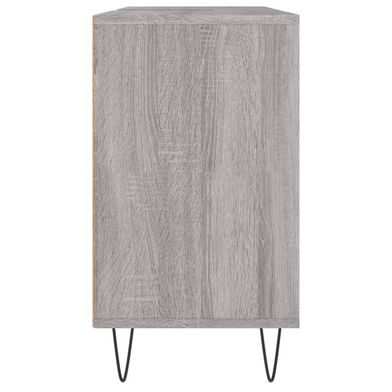 Badkamerkast 80x33x60 cm bewerkt hout grijs sonoma eikenkleurig MeubelReus