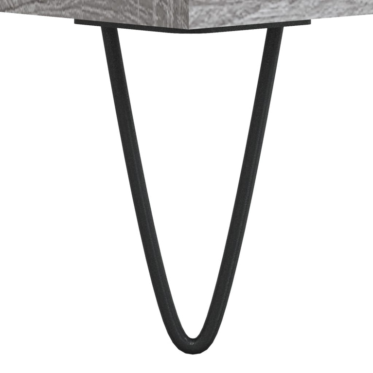 Badkamerkast 80x33x60 cm bewerkt hout grijs sonoma eikenkleurig MeubelReus