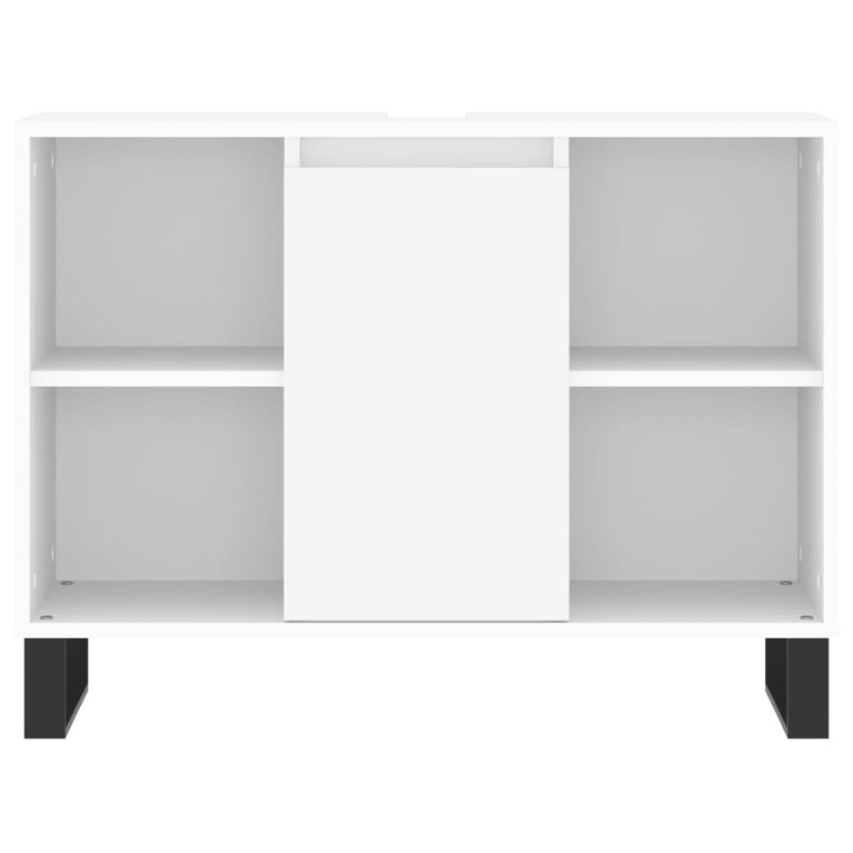 Badkamerkast 80x33x60 cm bewerkt hout wit MeubelReus