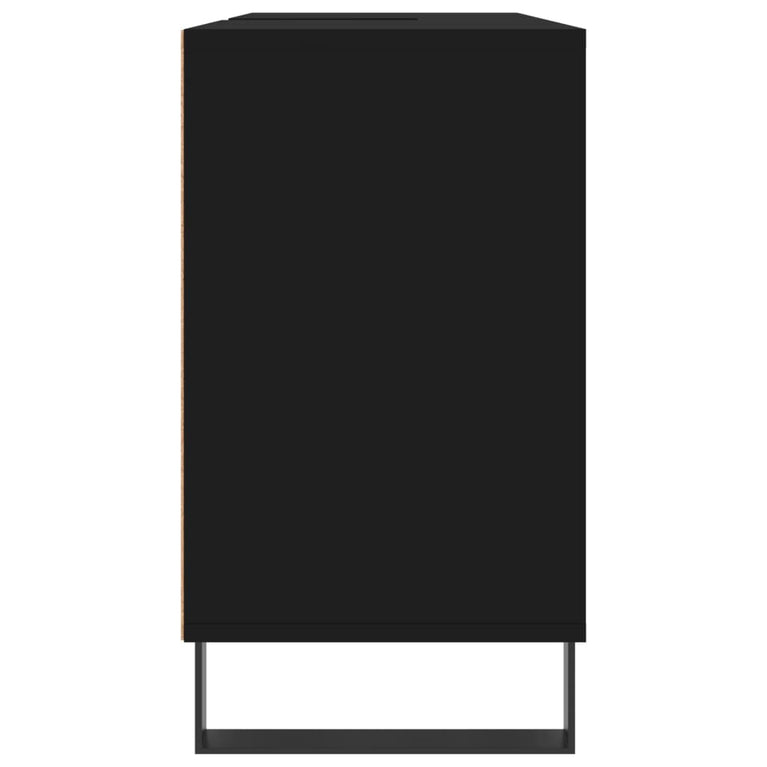 Badkamerkast 80x33x60 cm bewerkt hout zwart MeubelReus