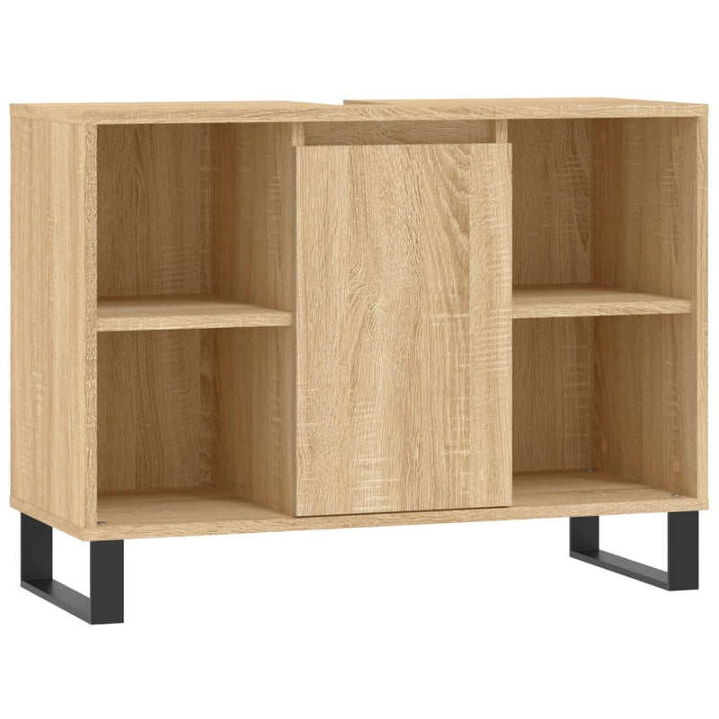 Badkamerkast 80x33x60 cm bewerkt hout sonoma eikenkleurig MeubelReus