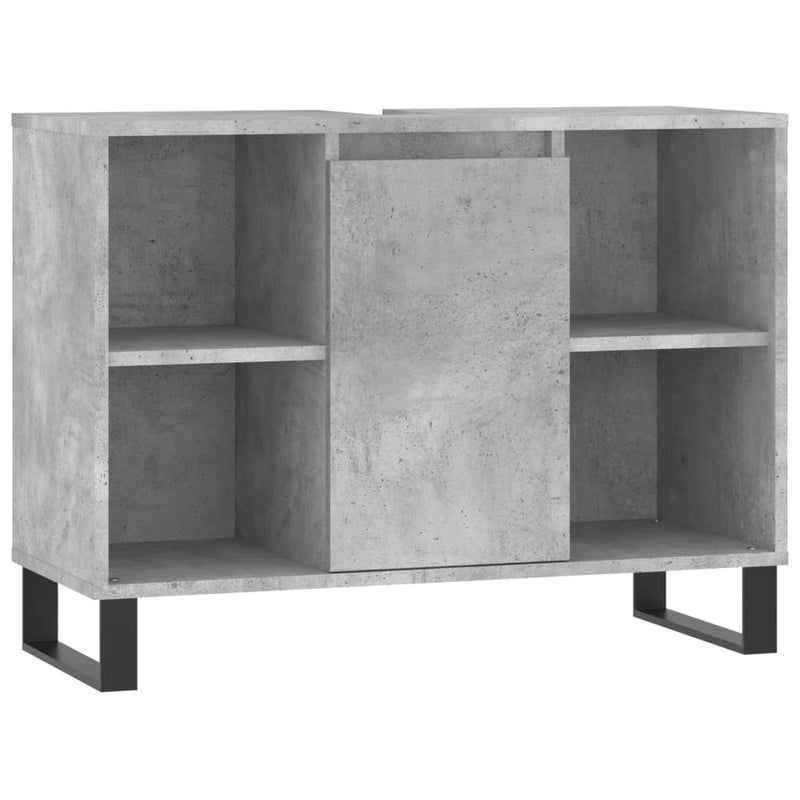 Badkamerkast 80x33x60 cm bewerkt hout betongrijs MeubelReus