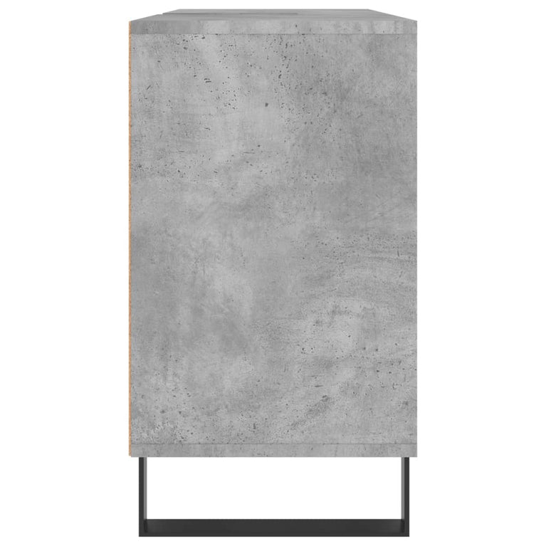 Badkamerkast 80x33x60 cm bewerkt hout betongrijs MeubelReus