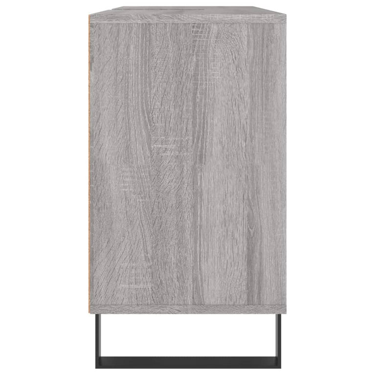 Badkamerkast 80x33x60 cm bewerkt hout grijs sonoma eikenkleurig MeubelReus