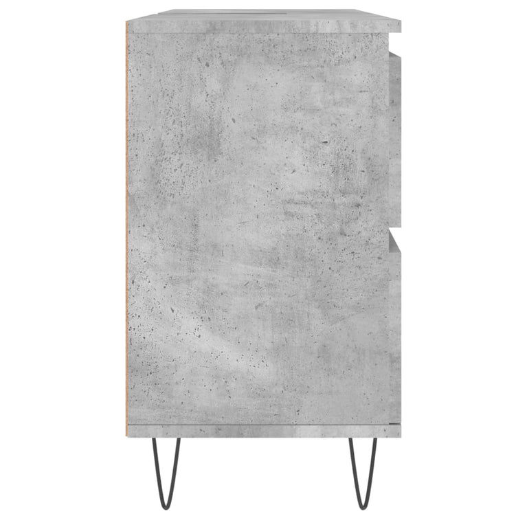 Badkamerkast 80x33x60 cm bewerkt hout betongrijs MeubelReus