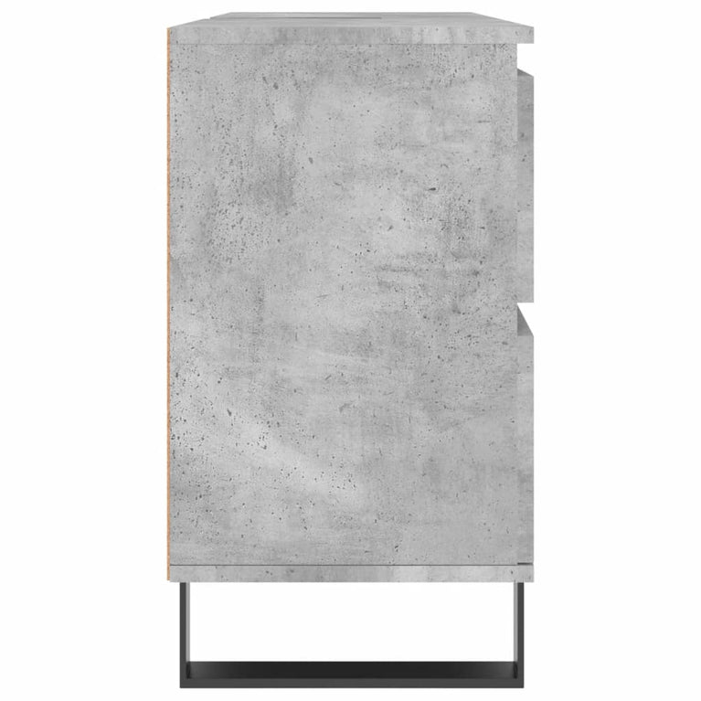 Badkamerkast 80x33x60 cm bewerkt hout betongrijs MeubelReus