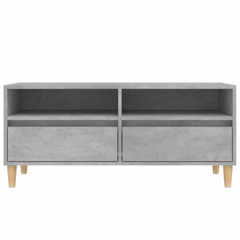 Tv-meubel 100x34,5x44,5 cm bewerkt hout betongrijs MeubelReus