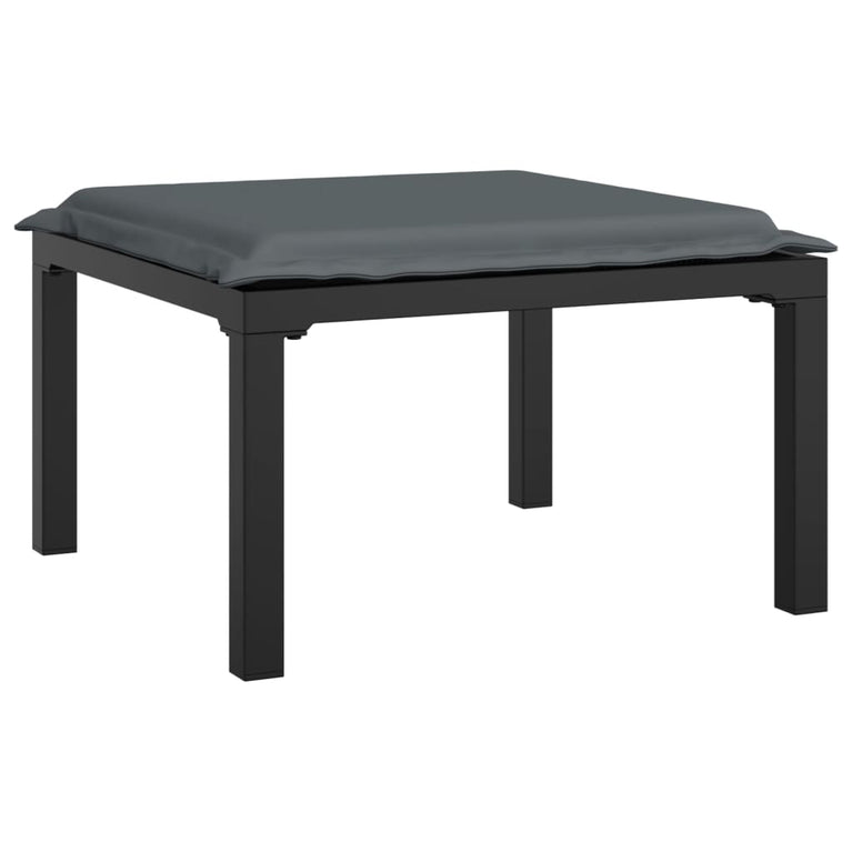 3-delige Loungeset met kussens poly rattan zwart en grijs MeubelReus