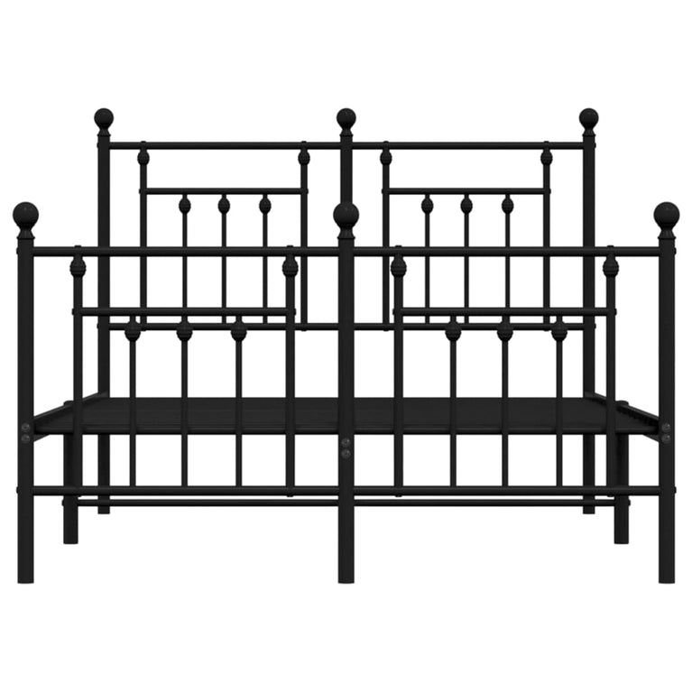 Bedframe met hoofd- en voeteneinde metaal zwart 120x190 cm MeubelReus