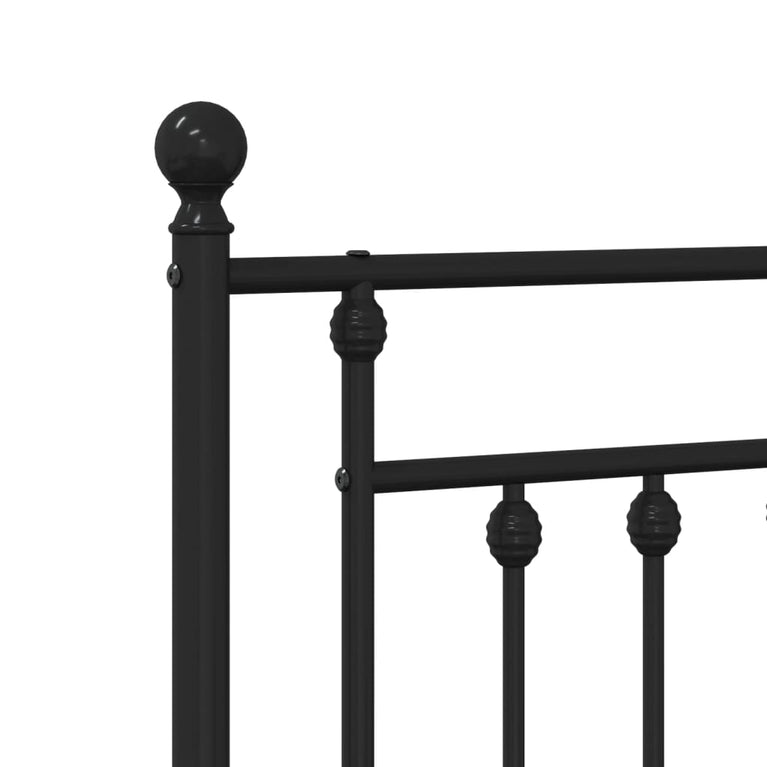 Bedframe met hoofd- en voeteneinde metaal zwart 120x190 cm MeubelReus