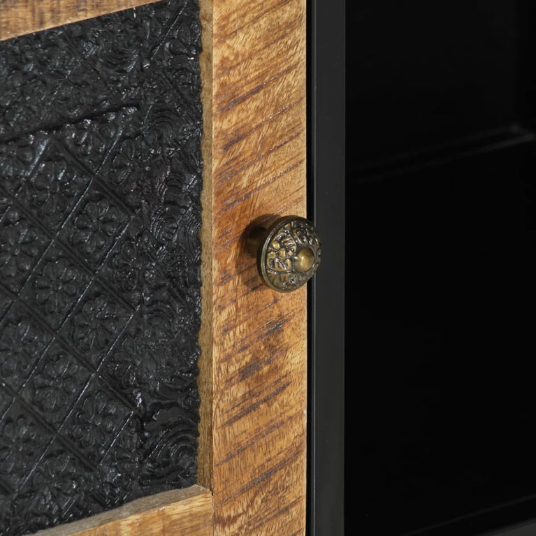 Tv-meubel 110x30x40 cm massief ruw mangohout en ijzer MeubelReus