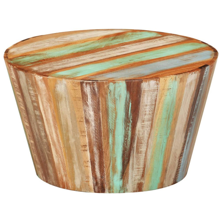 Salontafel Ø52x30 cm massief gerecycled hout MeubelReus