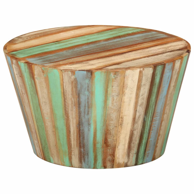 Salontafel Ø52x30 cm massief gerecycled hout MeubelReus