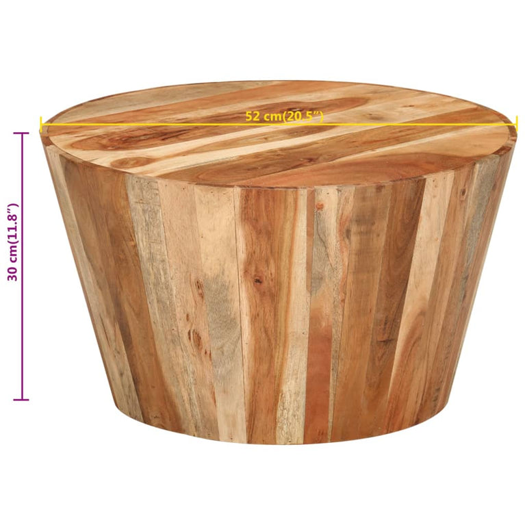 Salontafel Ø52x30 cm massief acaciahout MeubelReus