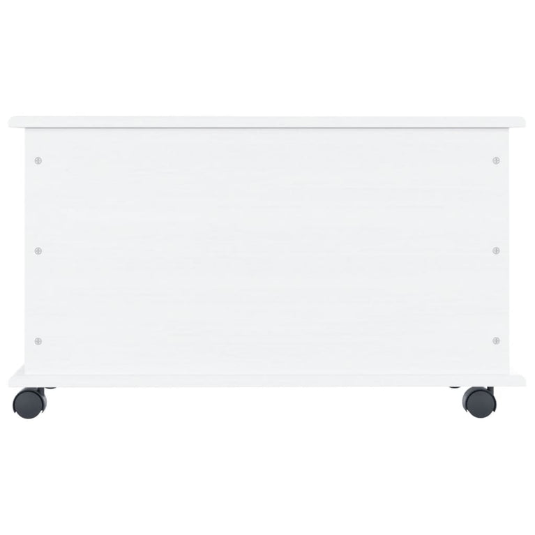 Opbergkist met wielen ALTA 73x39,5x44 cm massief grenenhout wit MeubelReus
