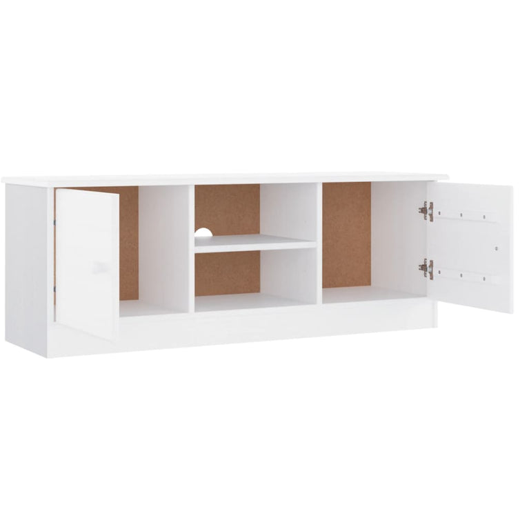TV-meubel ALTA 112x35x41 cm massief grenenhout wit MeubelReus