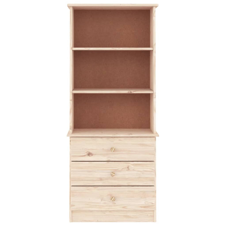 Boekenkast met lades ALTA 60x35x142 cm massief grenenhout MeubelReus