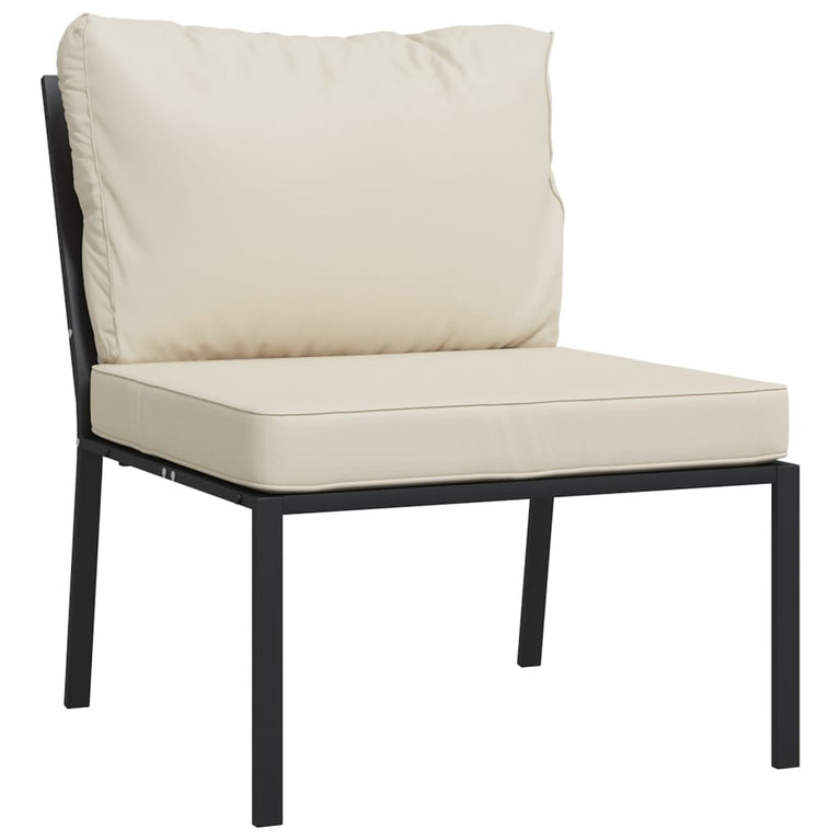 7-delige Loungeset met kussens staal zandkleurig MeubelReus