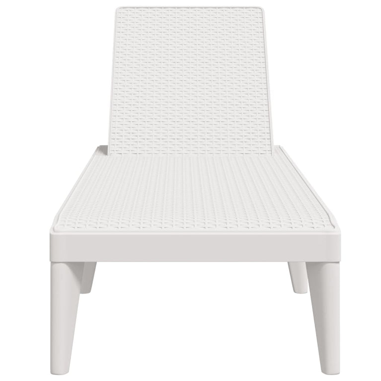 Ligbed 186x60x29 cm polypropeen wit