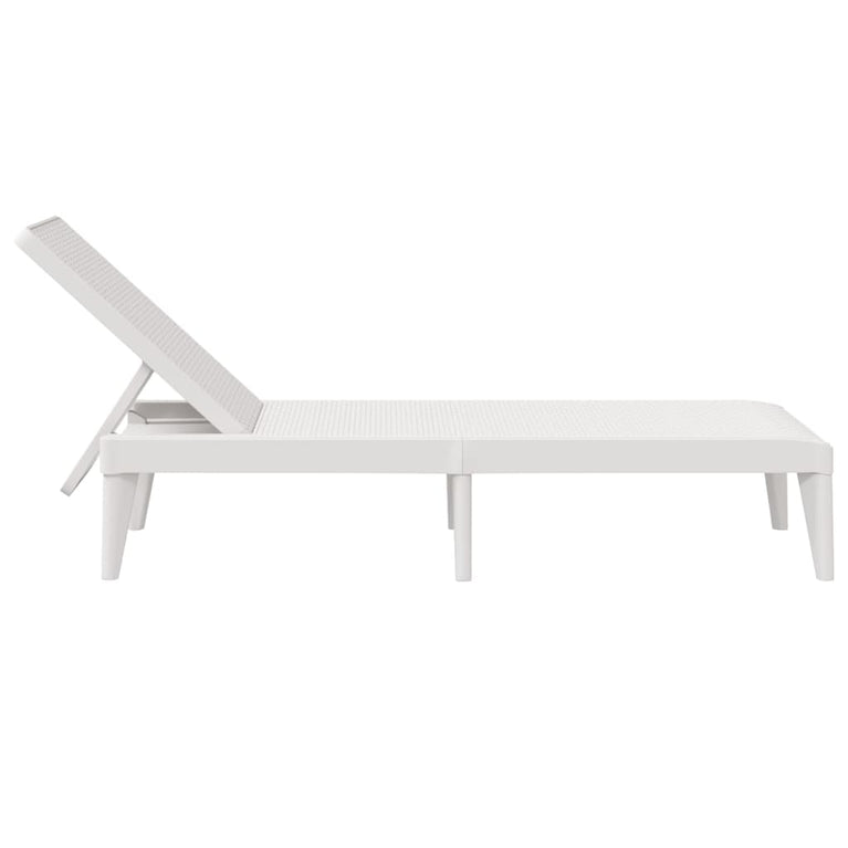 Ligbed 186x60x29 cm polypropeen wit
