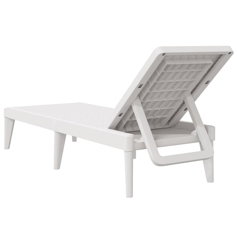 Ligbed 186x60x29 cm polypropeen wit