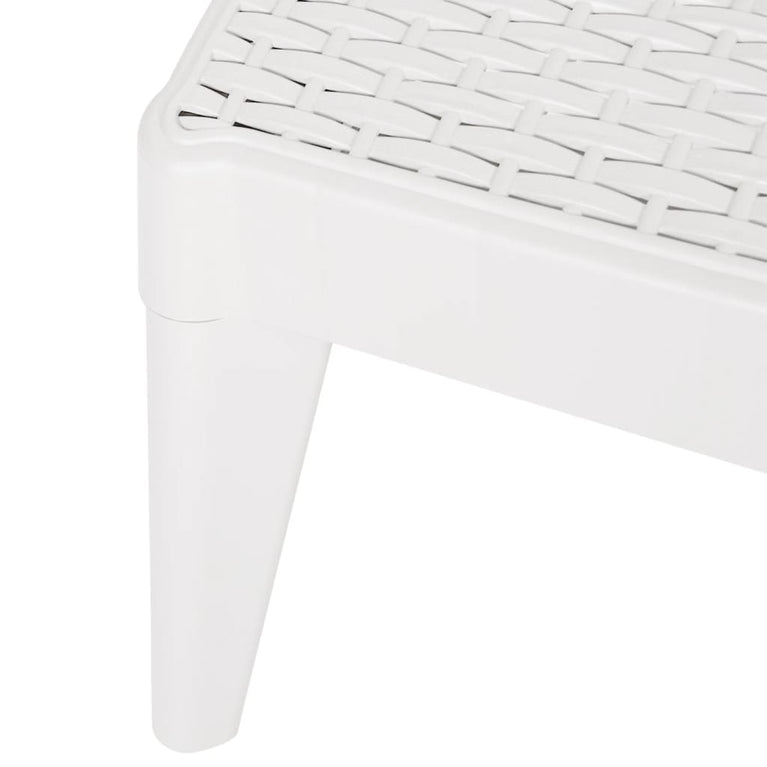 Ligbed 186x60x29 cm polypropeen wit