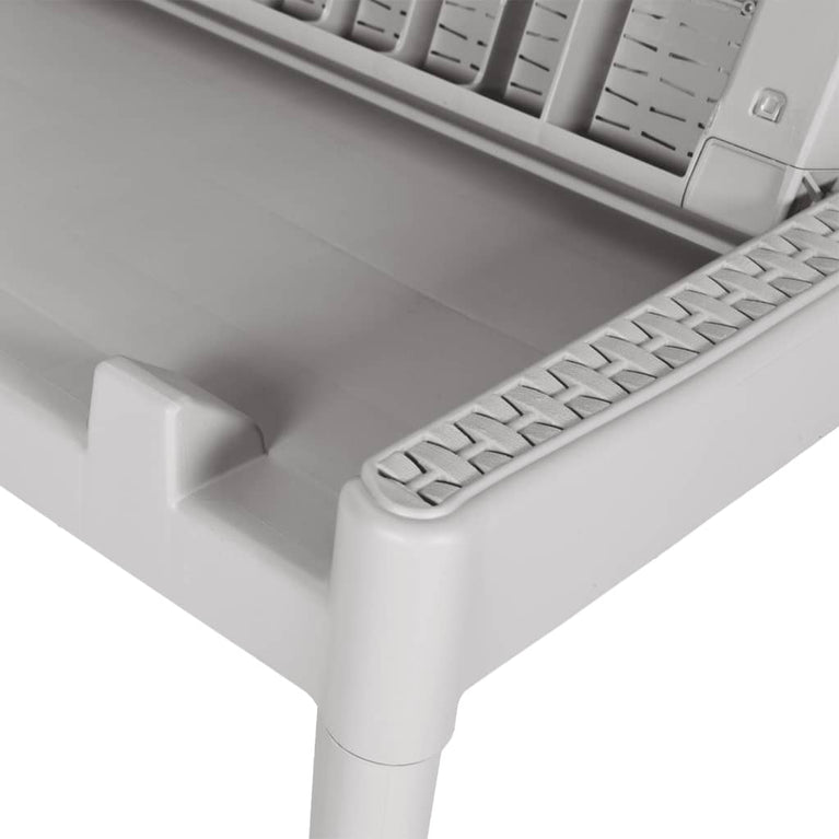 Ligbed 186x60x29 cm polypropeen grijs